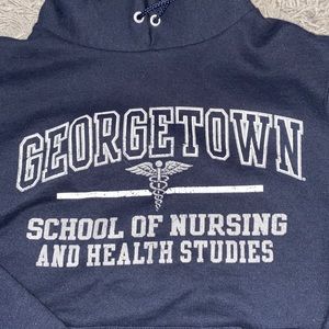 navy georgetown champion hoodie nursing & health